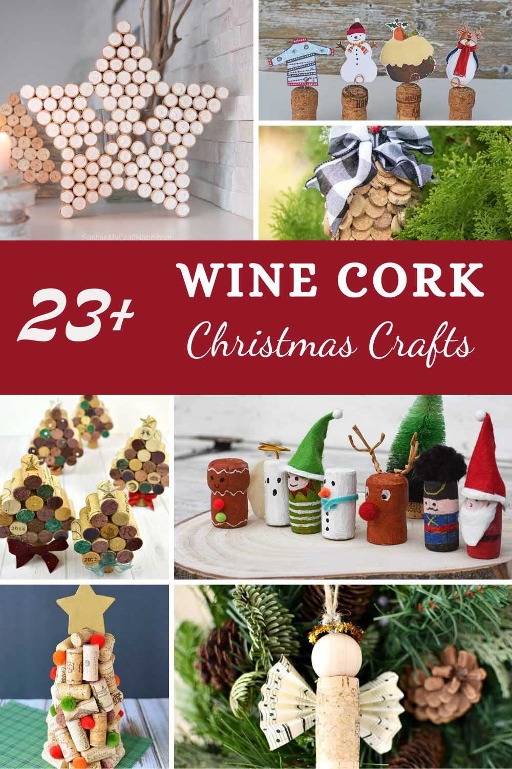 23 wine cork christmas crafts pin
