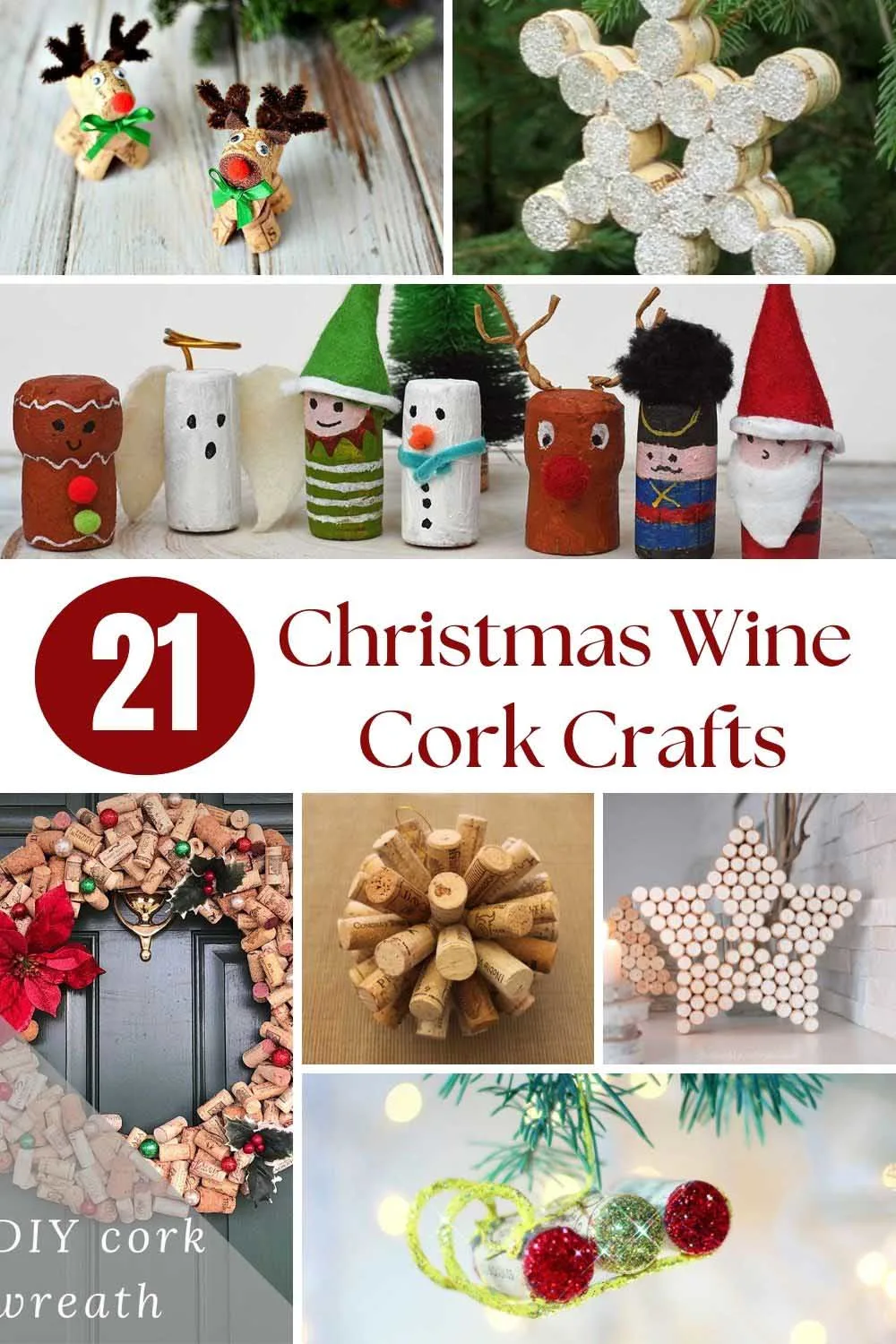 23 Christmas Wine Cork Crafts That Will Make You Smile - Pillar