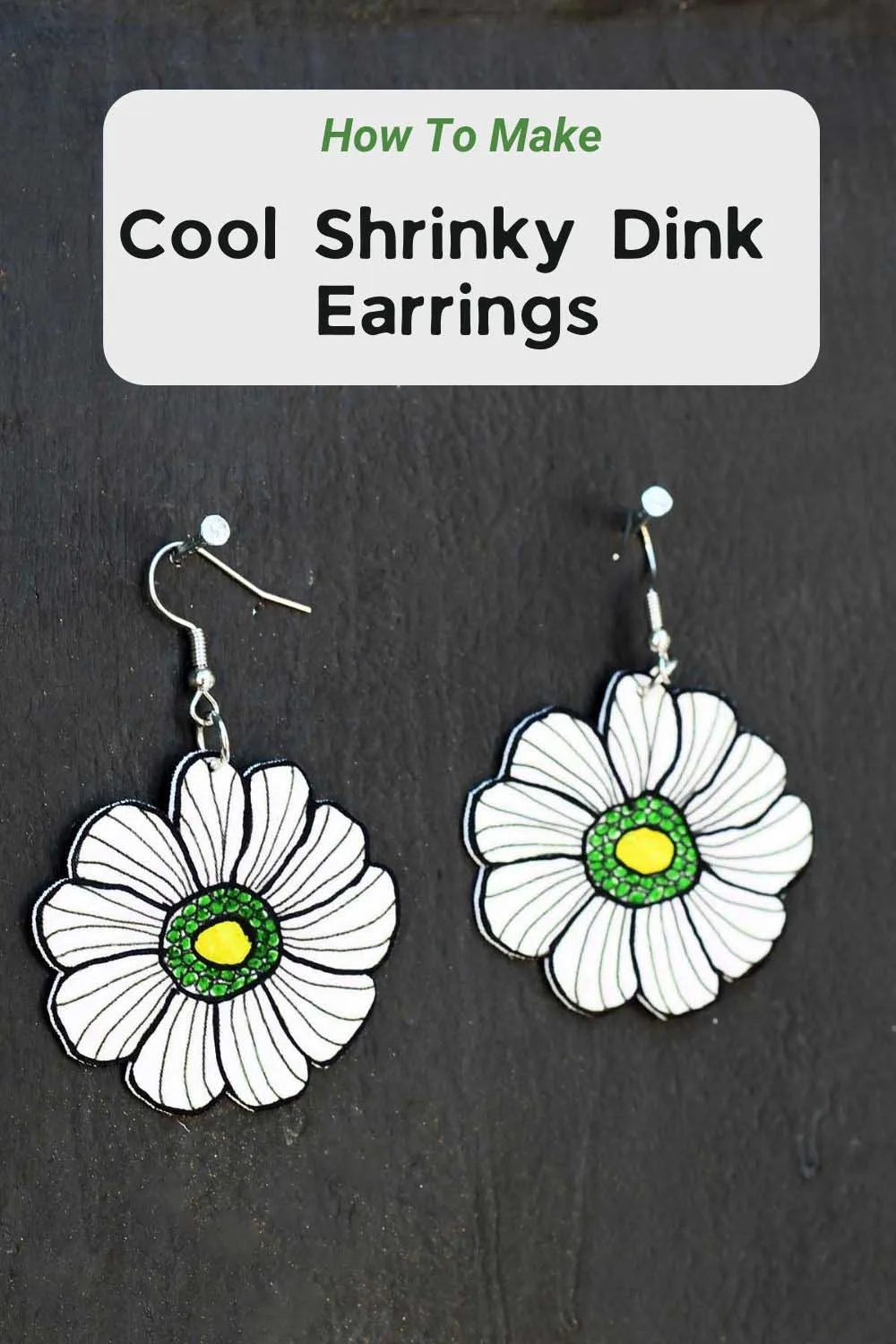 Marimekko flower shrink plastic earrings