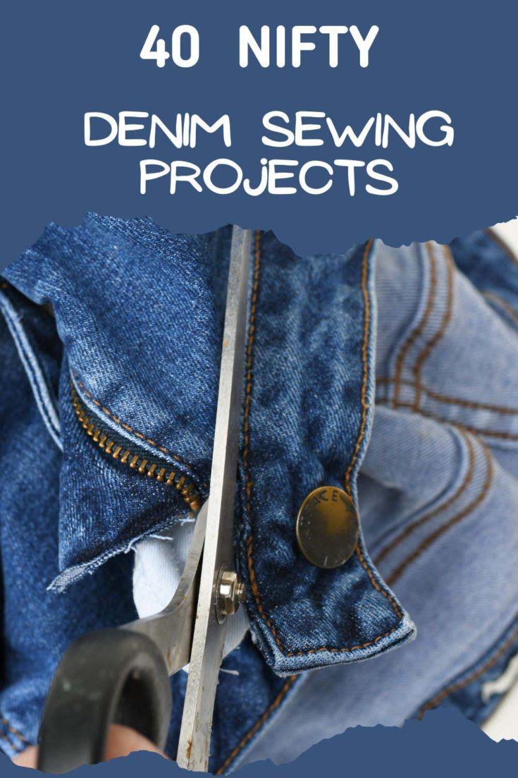 denim sewing project idea pins cutting up jeans.
