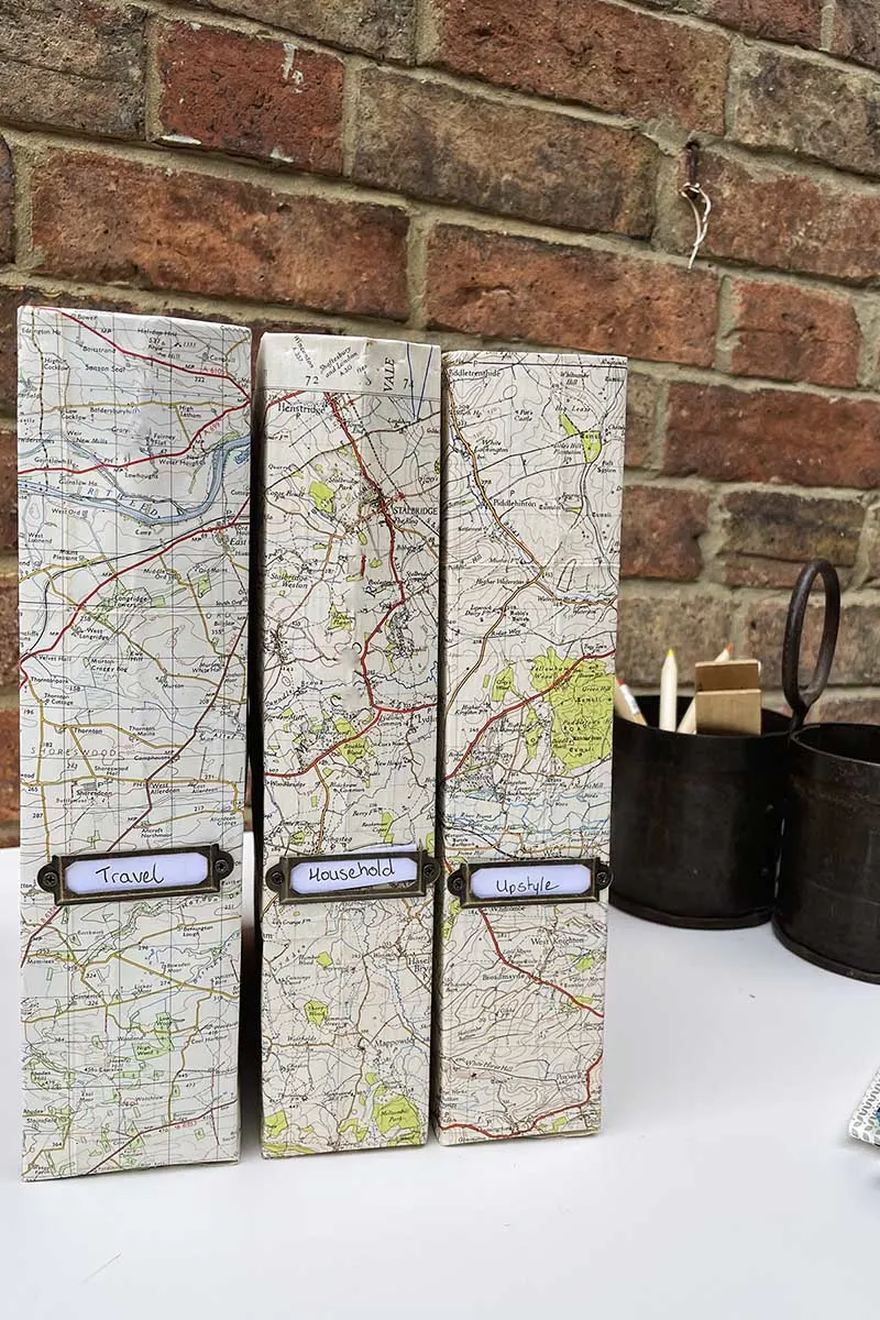 DIY map magazine stroage boxes