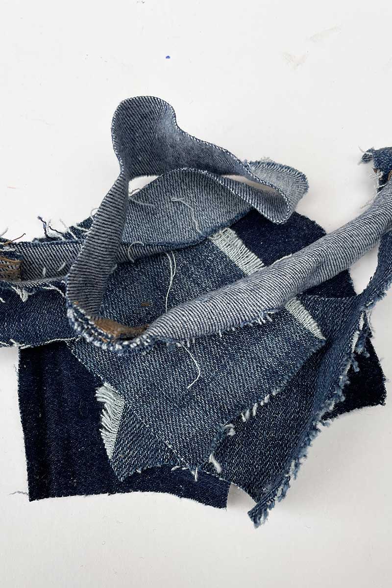 denim fabric scraps