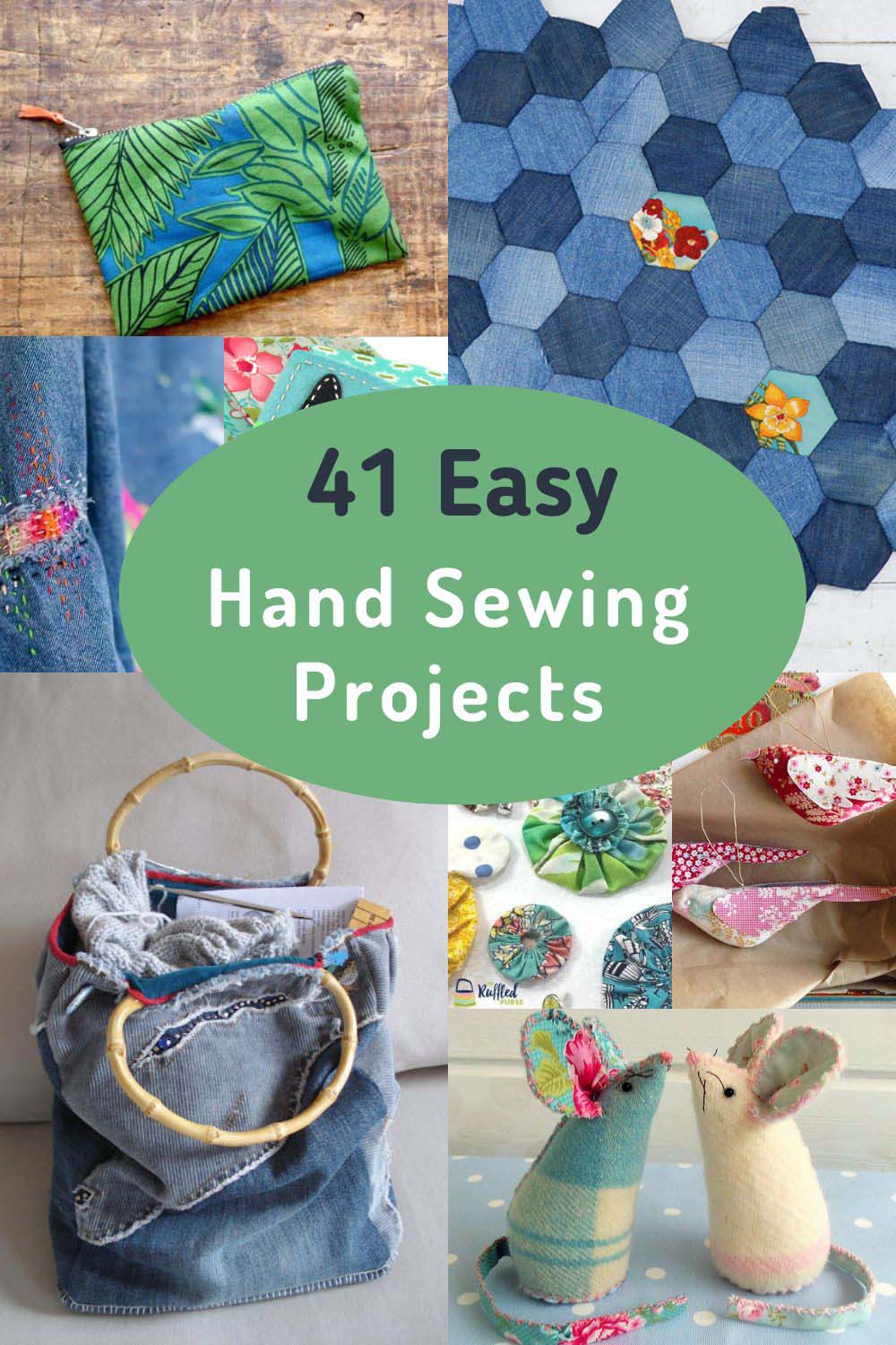 45+ Fun Easy Hand Sewing Projects You Will Want To Try - Pillar Box Blue