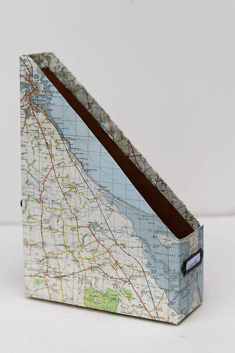 DIY Magazine holders with maps