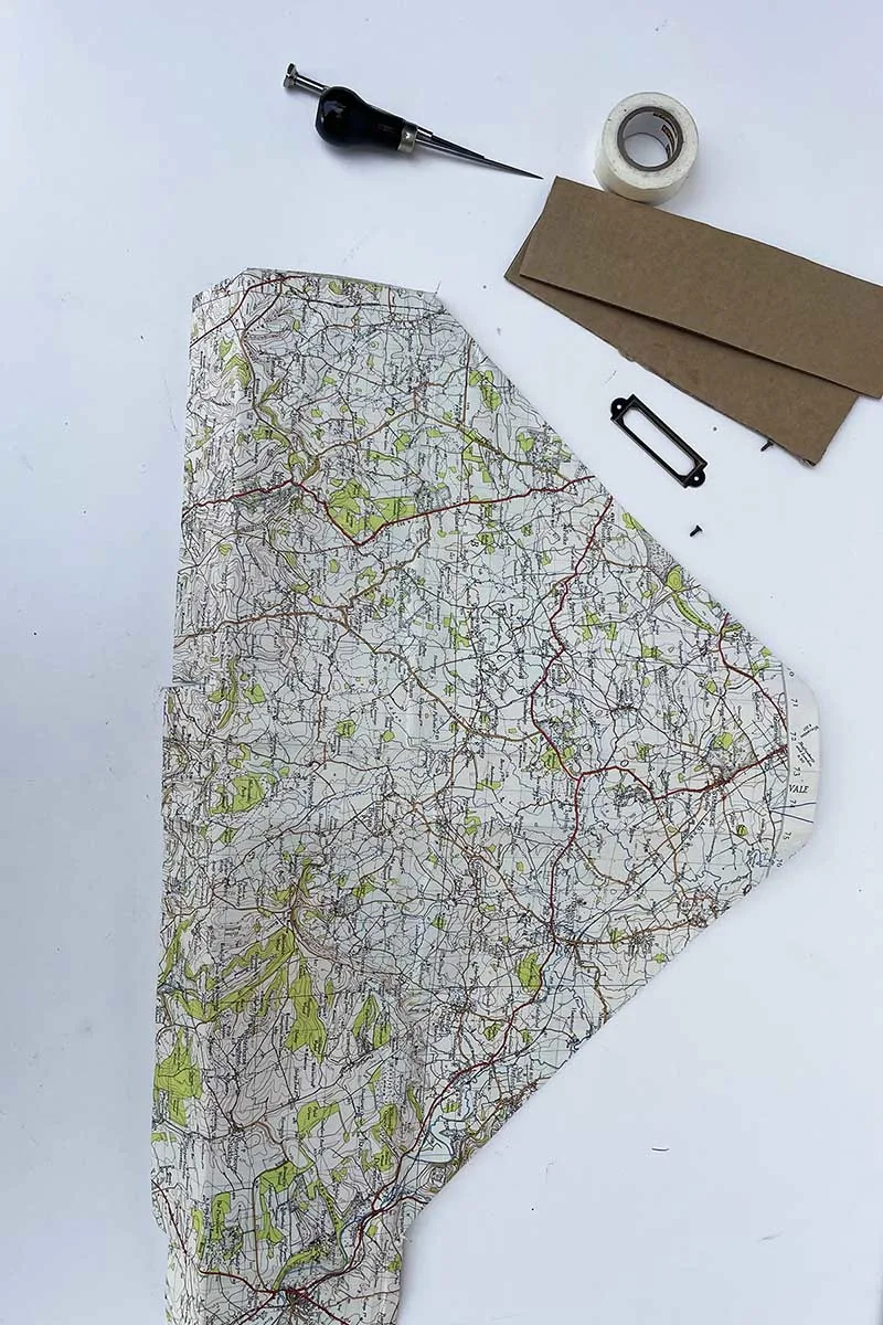 Map covered cereal box