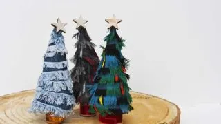 Scrap fabric Christmas Trees