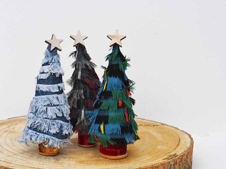 Scrap fabric Christmas Trees