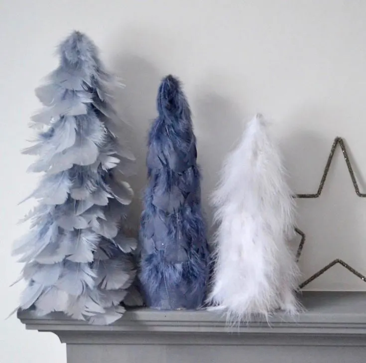Make a Holiday Fringe Feather Tree - Paper Glitter Glue