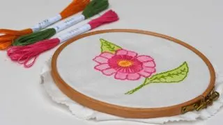 How to do mixed media watercolour embroidery