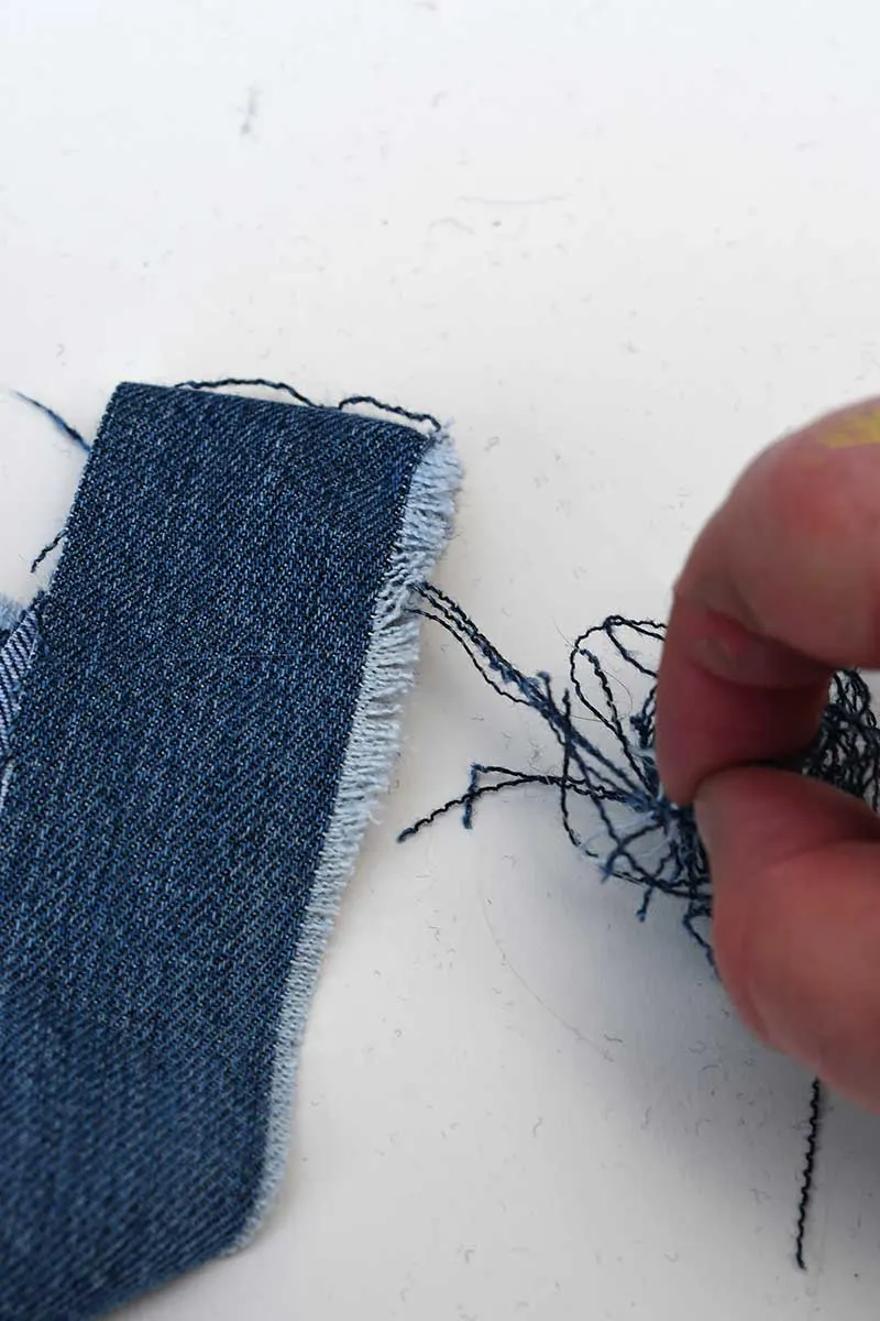 Plucking out the blue threads