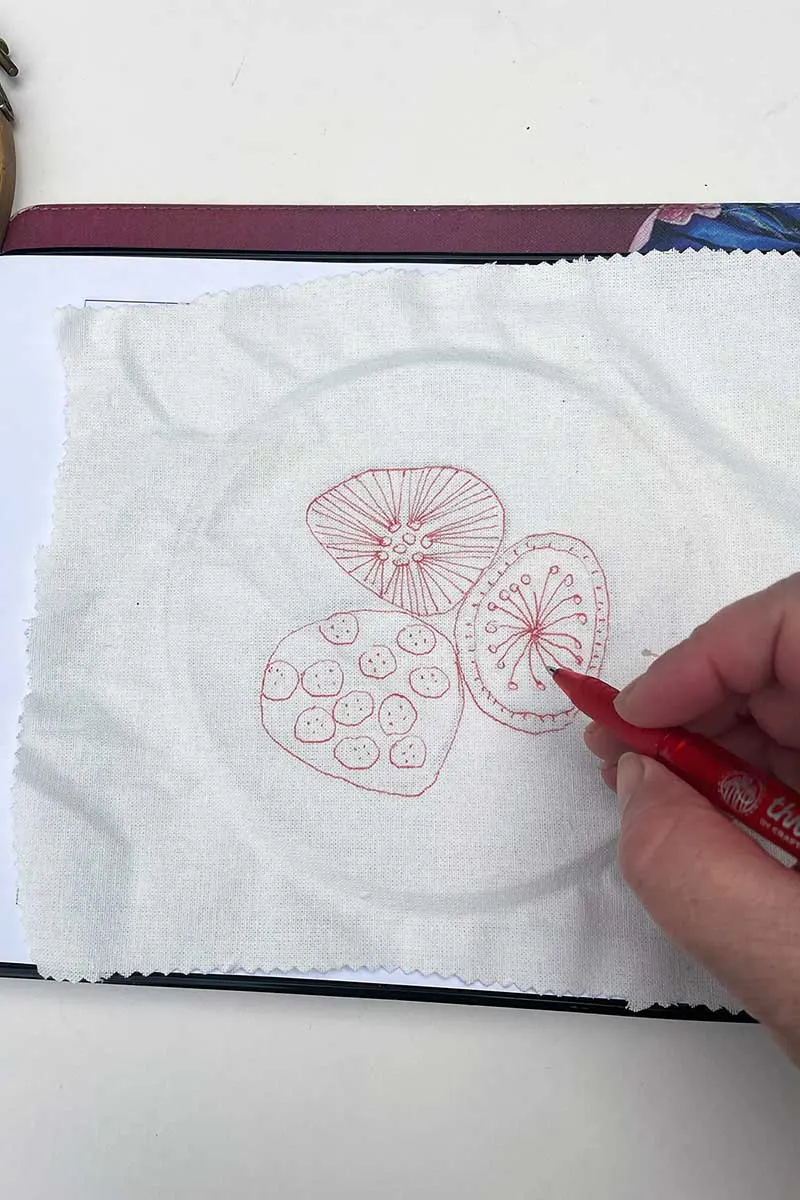 Tracing pattern onto fabric