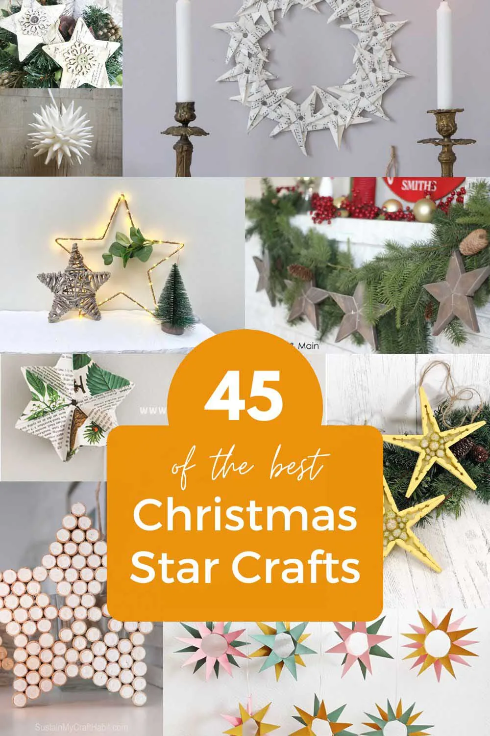 easy christmas star garland + gift topper