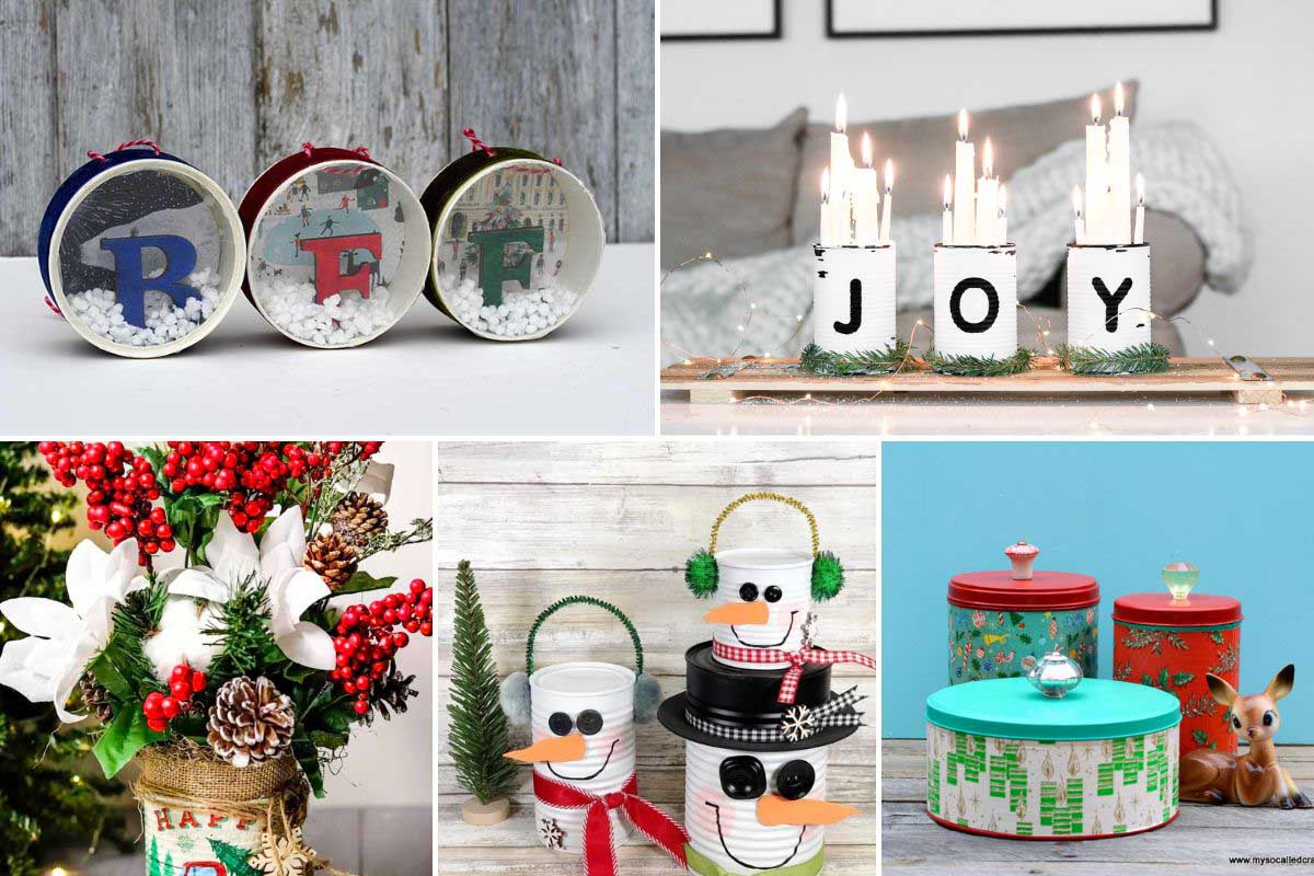 Recycle Christmas Cookie Tins Into Storage - DIY Candy