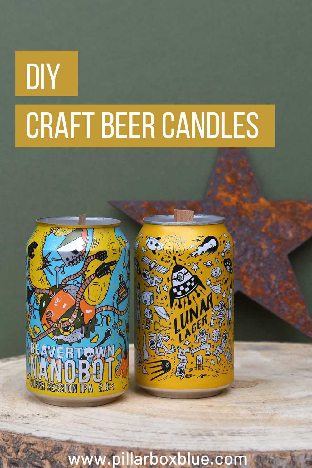 DIY craft beer candles