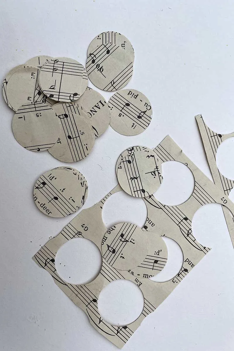 Punching song sheet music paper