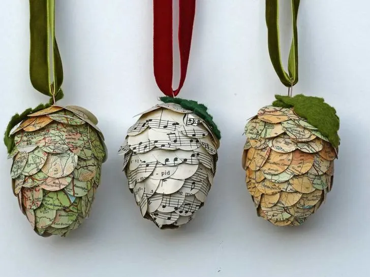 how to make paper pine cones