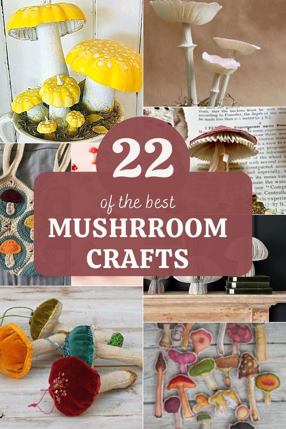 22 mushroom crafts for adults pin
