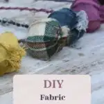 assorted fabric poppy sead heads made from scrap fabric