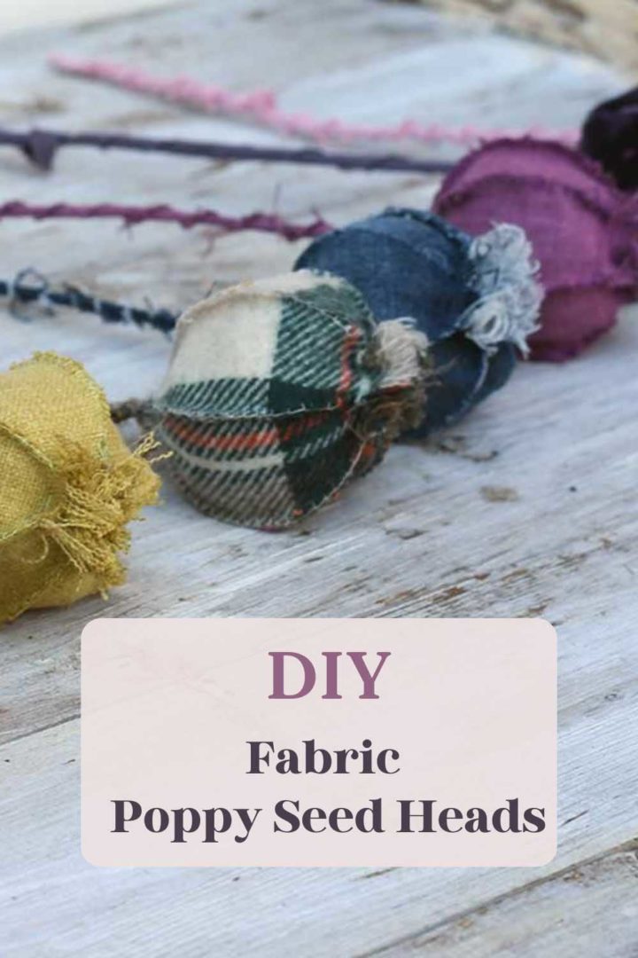 A Free Fabric Flower Pattern for Stunning Poppy Seed heads Pillar Box