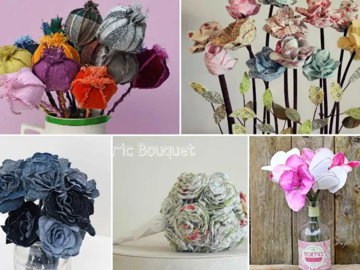 examples of handmade fabric flowers