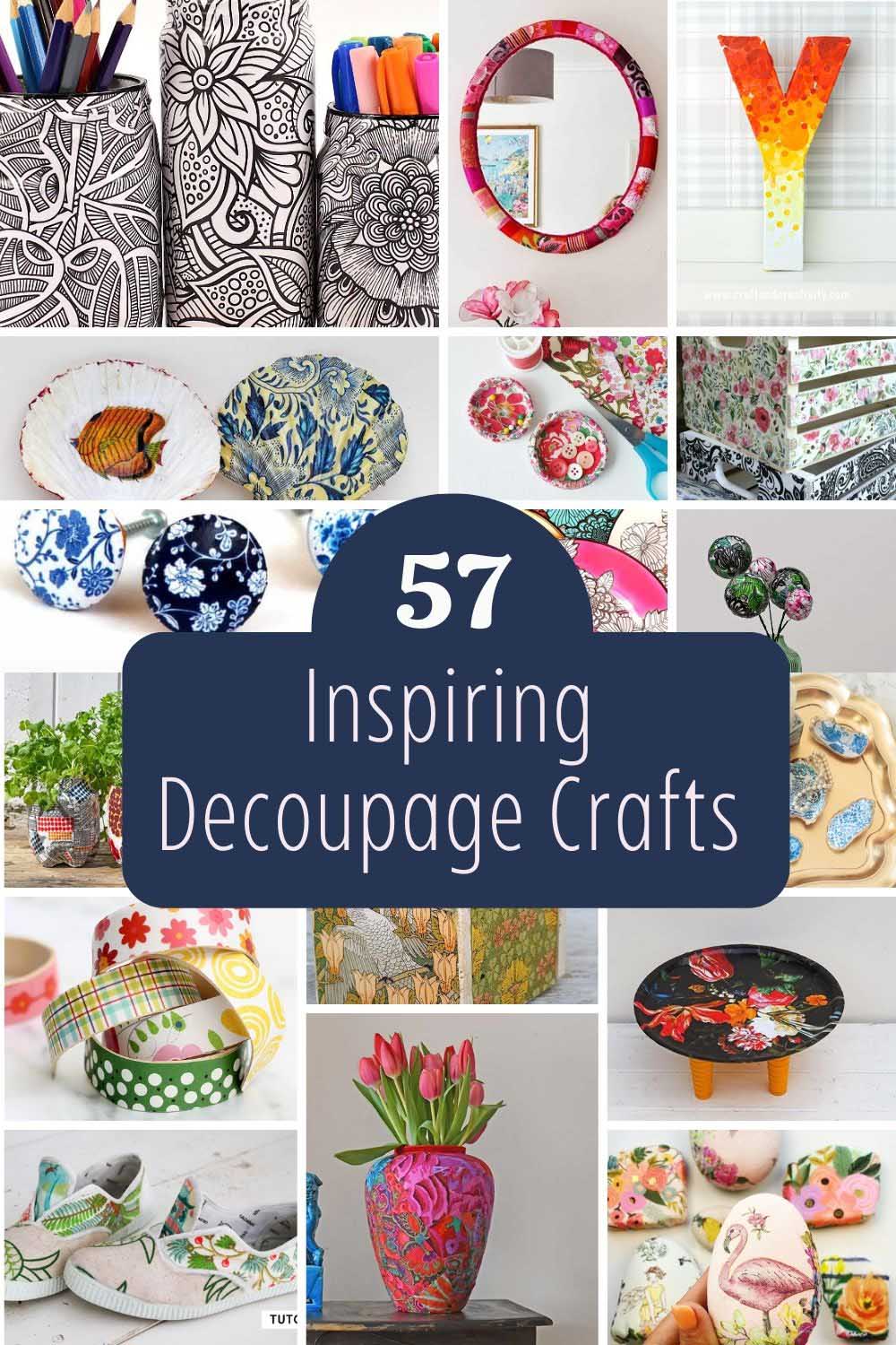 57 decoupage ideas pin