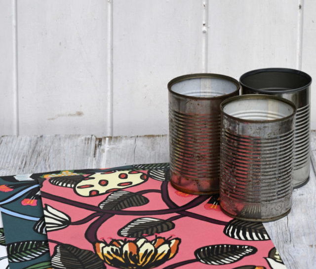 wallpaper tin can craft