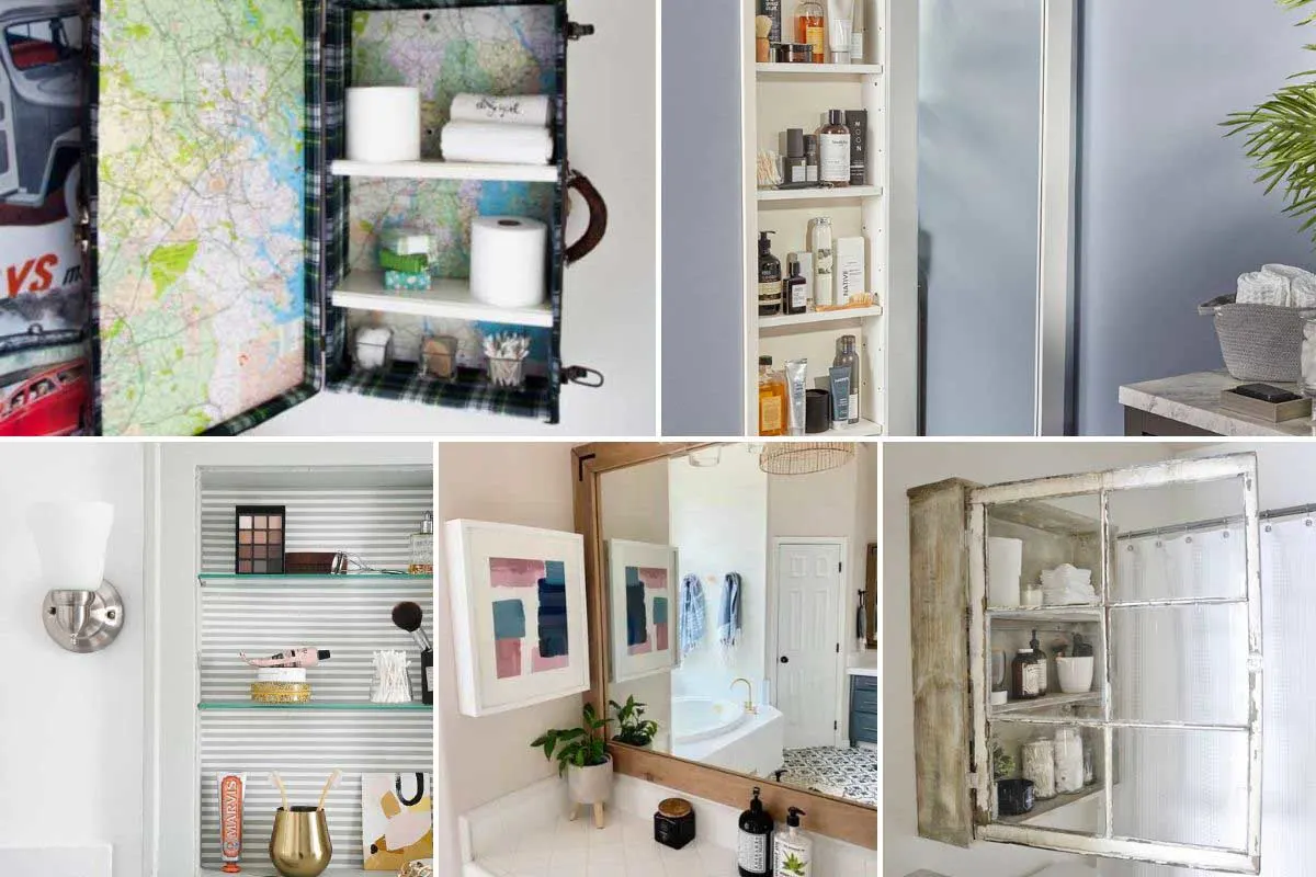 How to turn an old medicine cabinet into open shelving