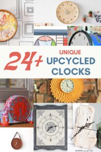 24+ Unique DIY Upcycled Clocks You'll Want In Your Home - Pillar Box Blue
