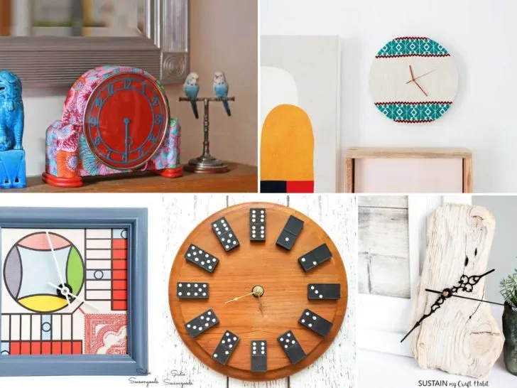 Upcycled clock ideas feature
