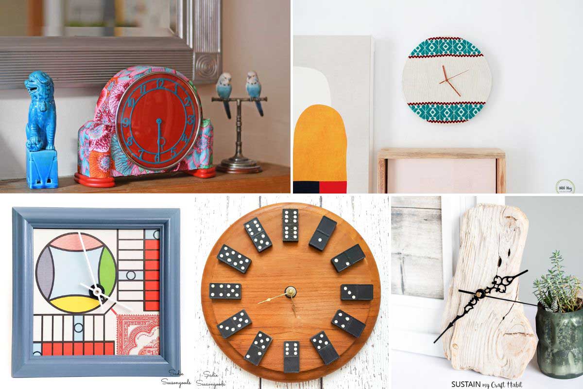 Upcycled clock ideas feature