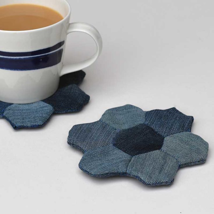 Denim mug rugs