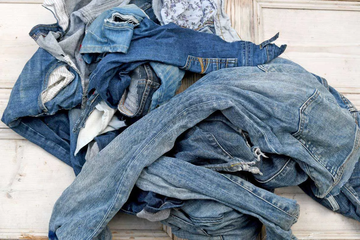 un-donatable clothes for repurposing