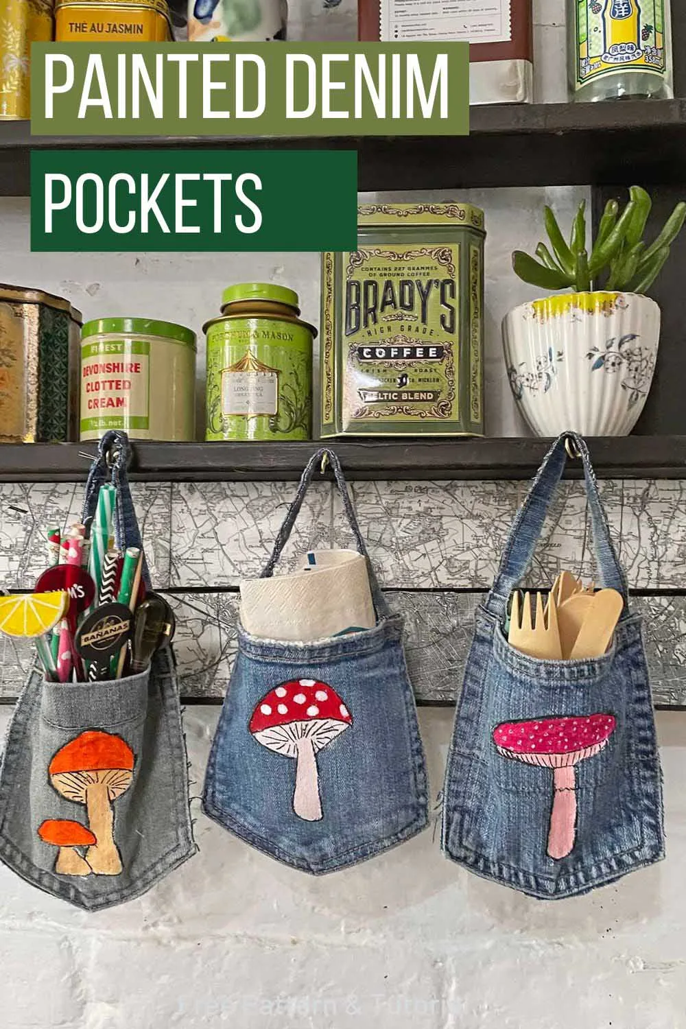 DIY painted denim pockets pin