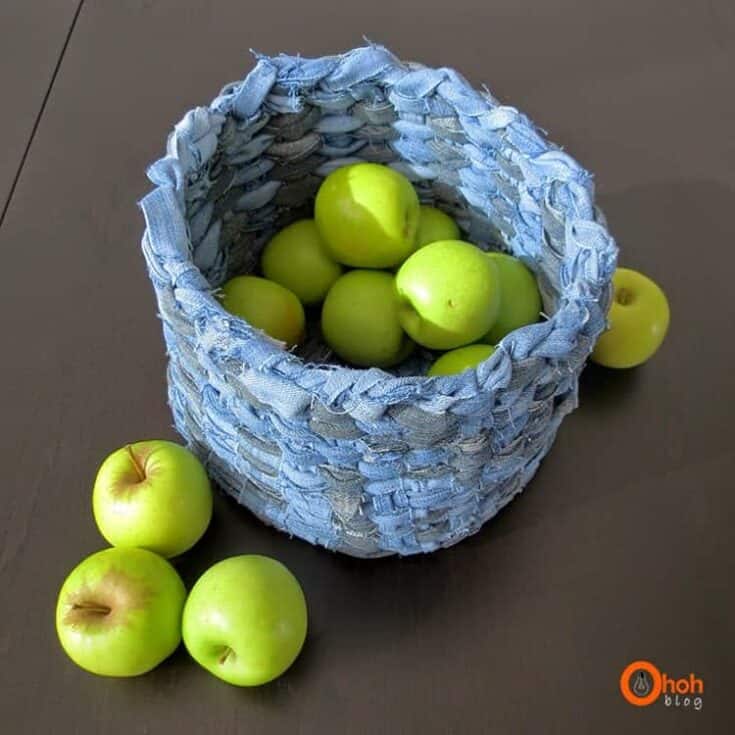 Image for DIY recycled denim basket