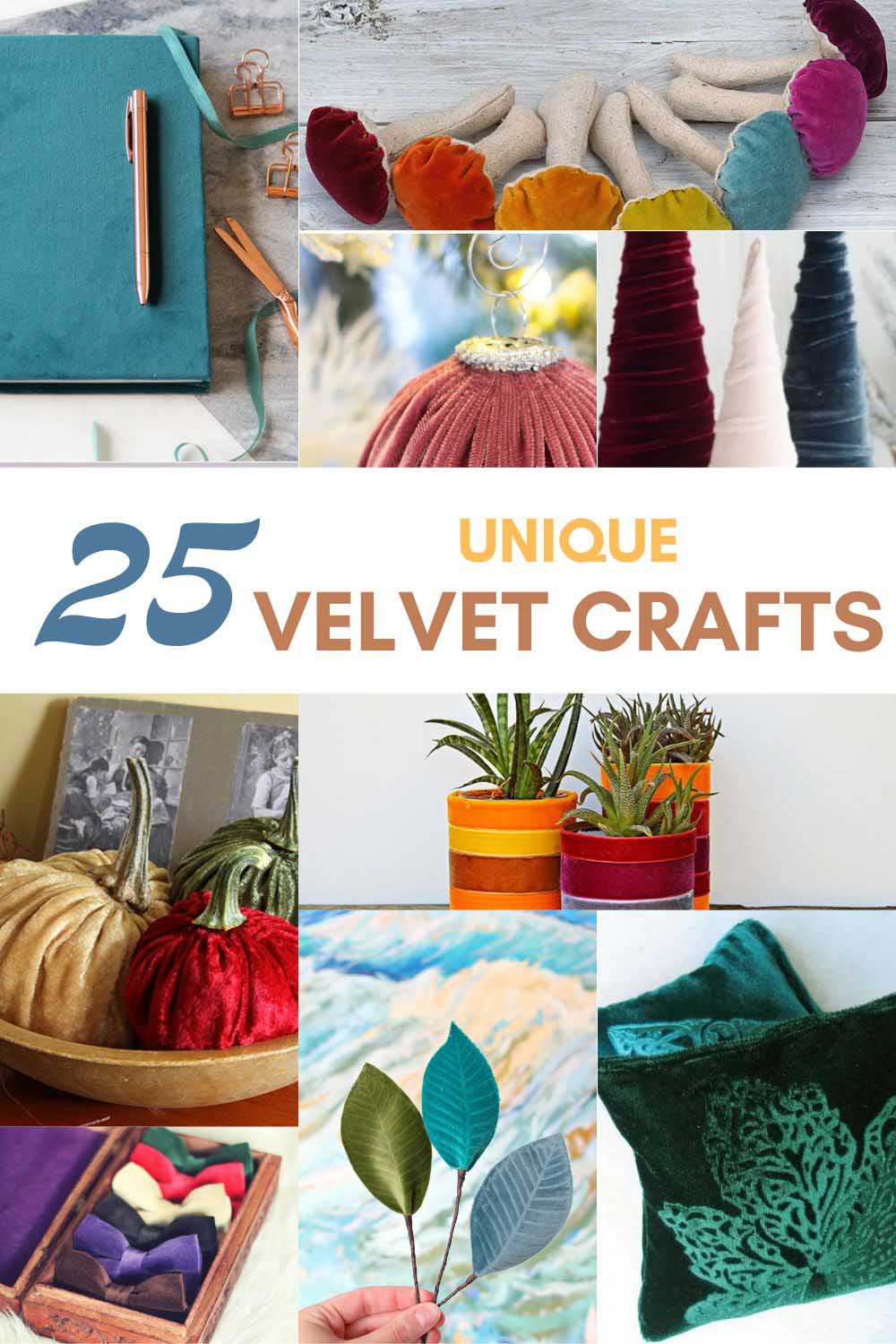 25 velvet crafts and DIYs pin