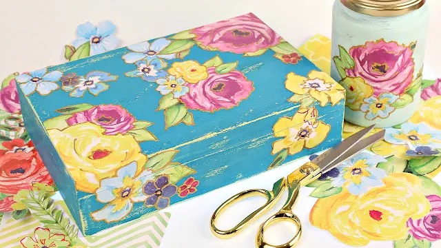 how to paint and decoupage a box
