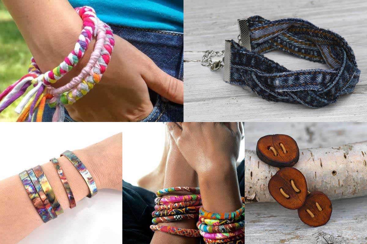 upcycled homemade diy bracelets feature