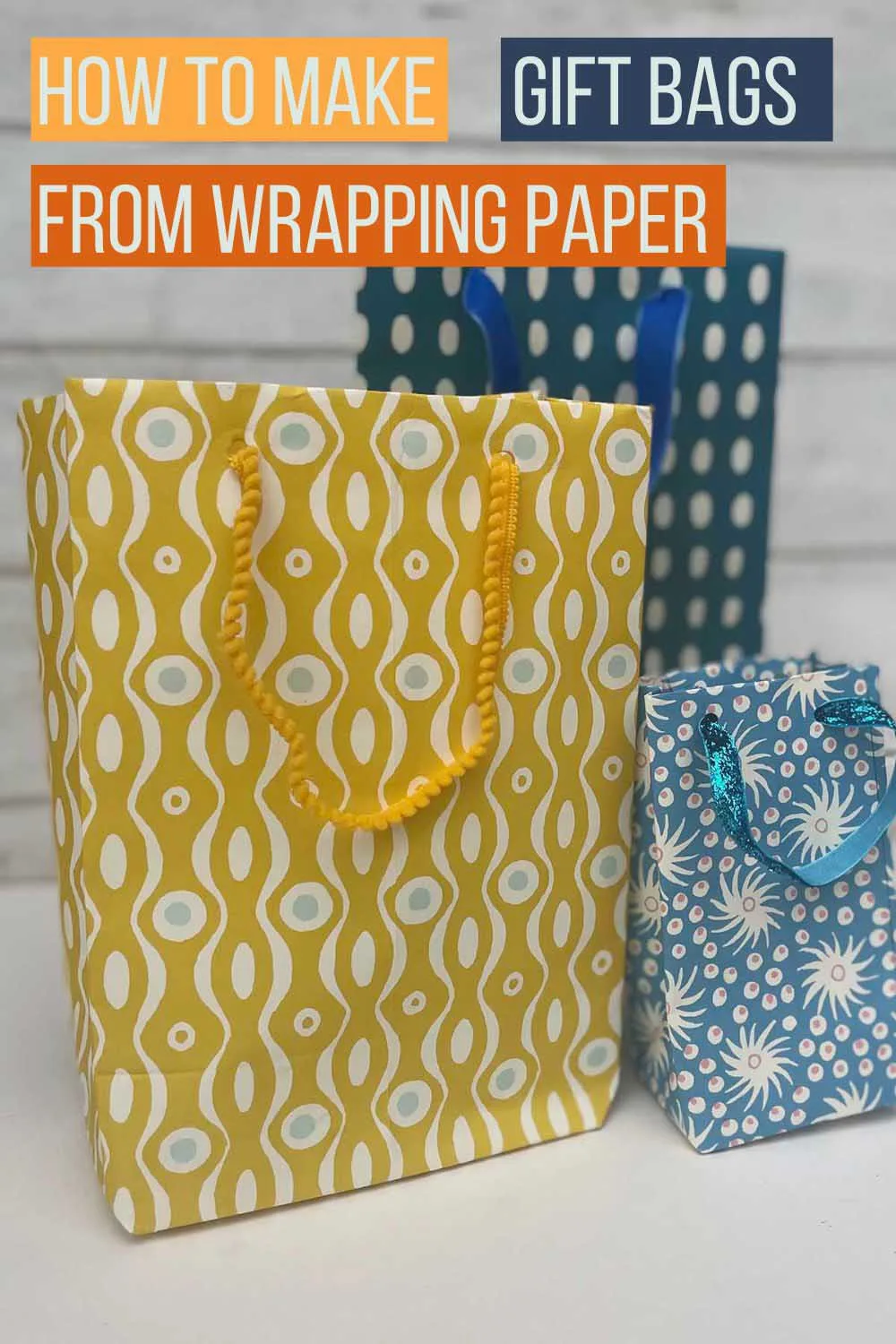 How to Make a Bag Out of Wrapping Paper The Easy Way - Pillar Box Blue