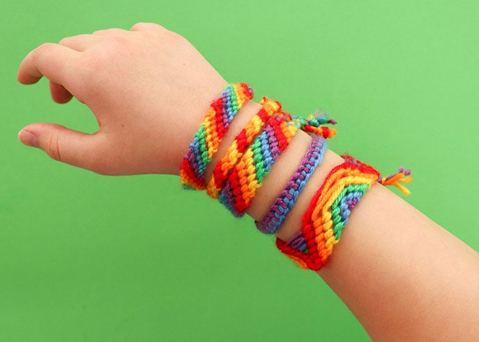 rainbow friendship bracelets featured