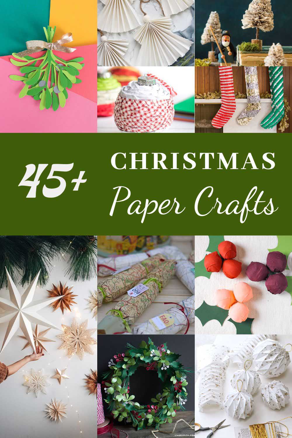 45 Christmas paper crafts pin