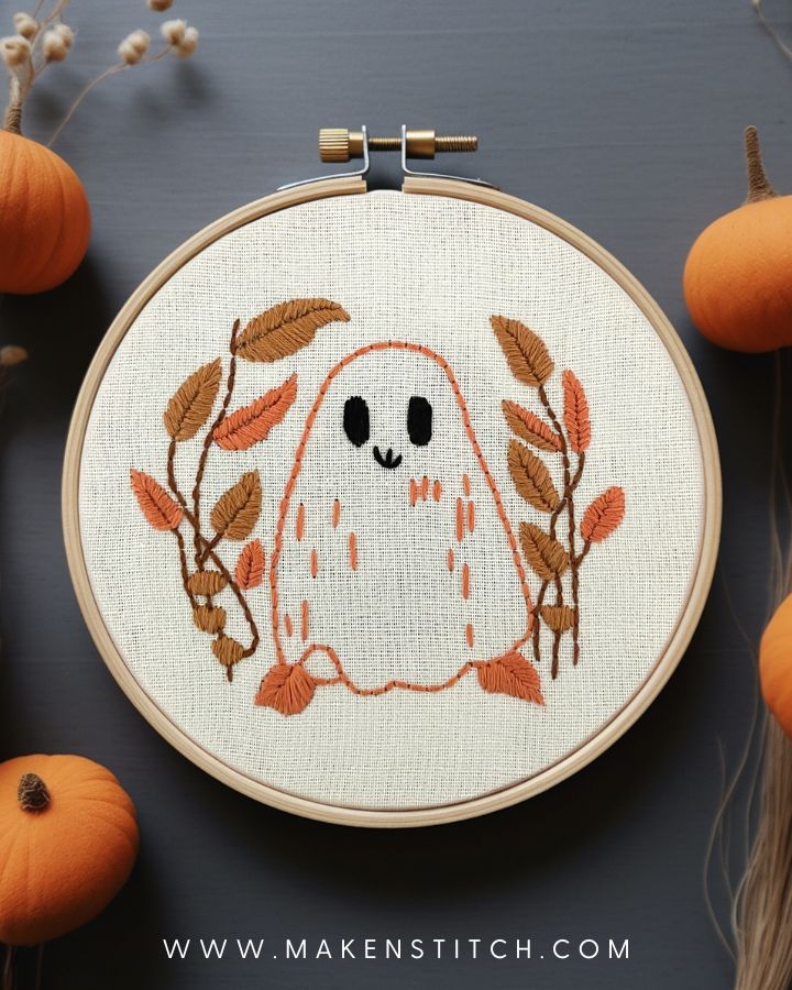 25 Free Halloween Embroidery Patterns and Designs - Pillar Box Blue