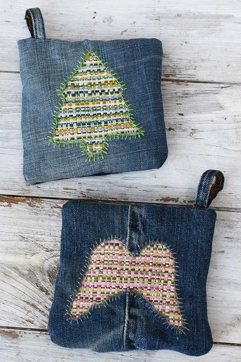 diy denim pot holders