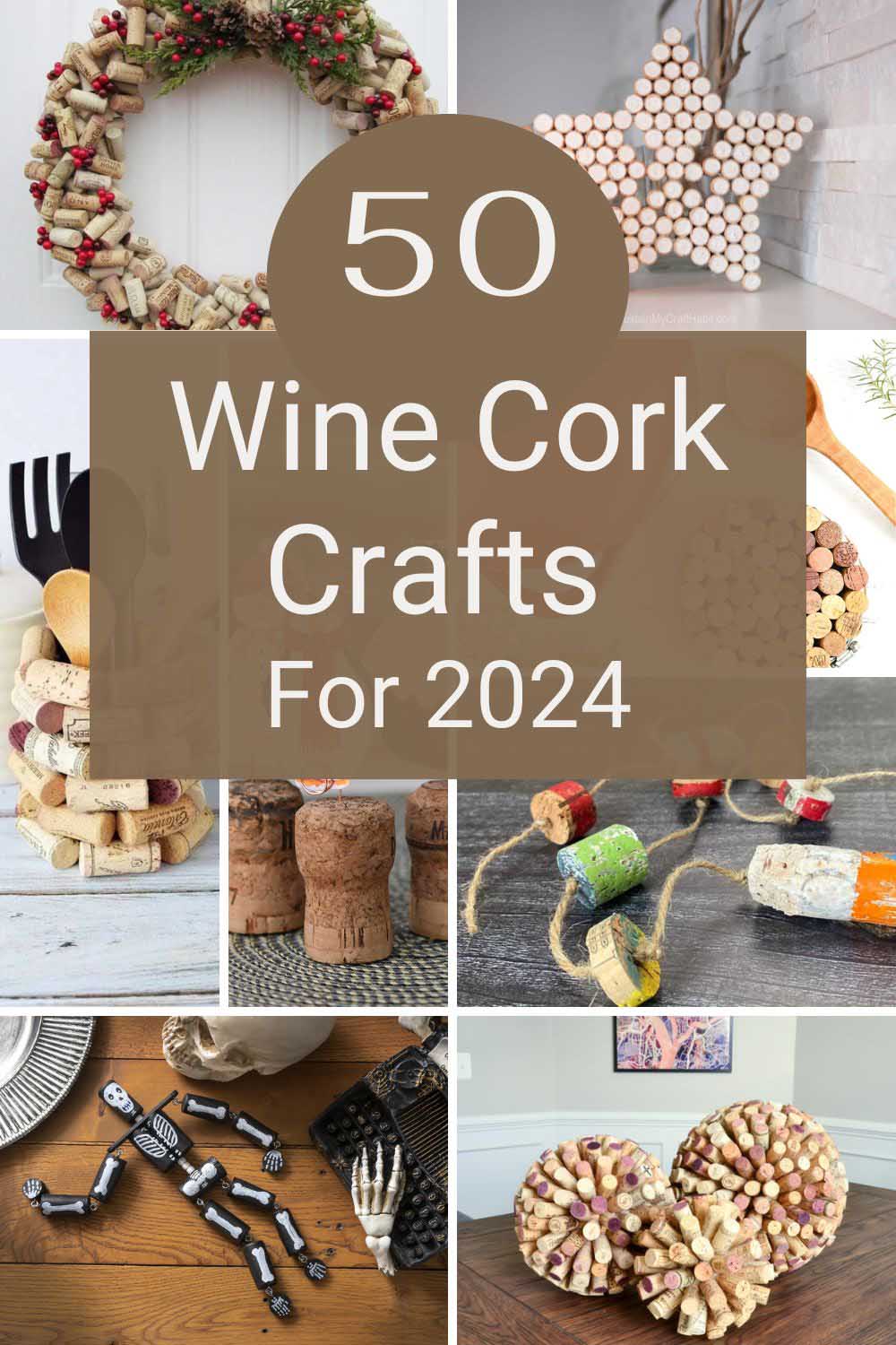 50 Champagne and wine cork crafts for 2024 pin
