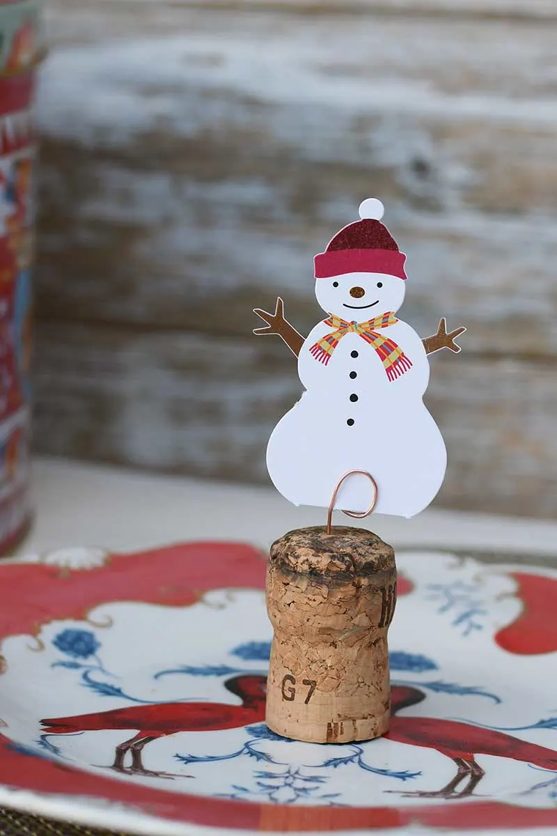 DIY wine cork place card holders