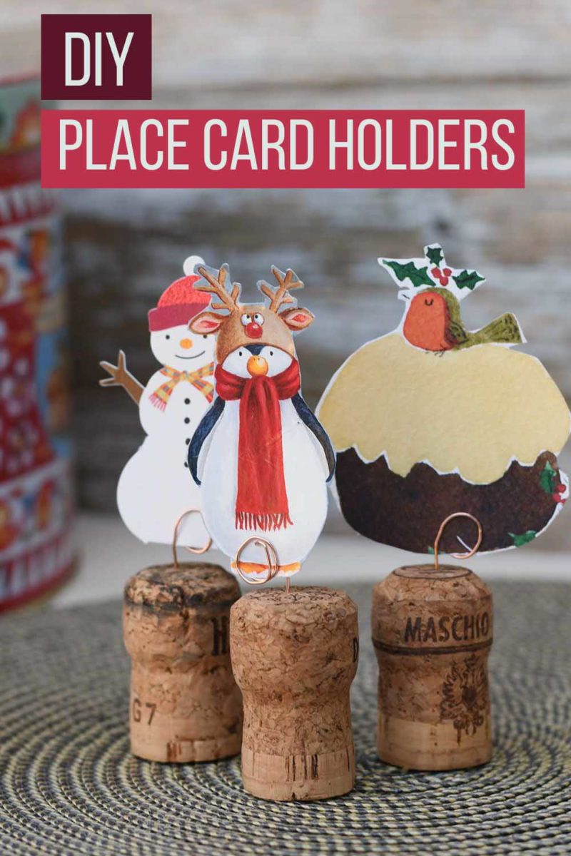 Easy DIY Place Card Holders Using Upcycled Wine Corks Pillar Box Blue