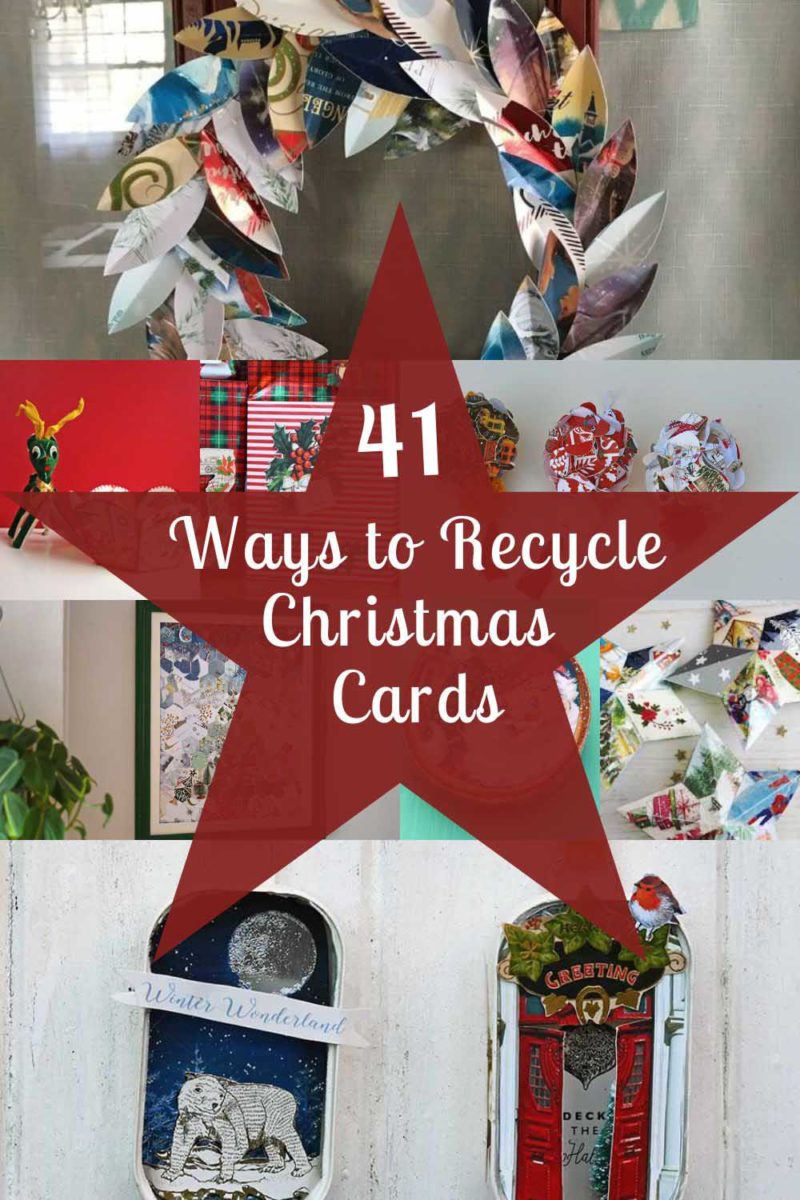 41 Best Crafts to Upcycle and Reuse Old Christmas Cards Pillar Box Blue
