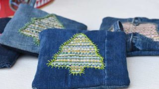 Denim pot holders for Christmas feature