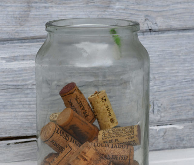 Jar of wine corks