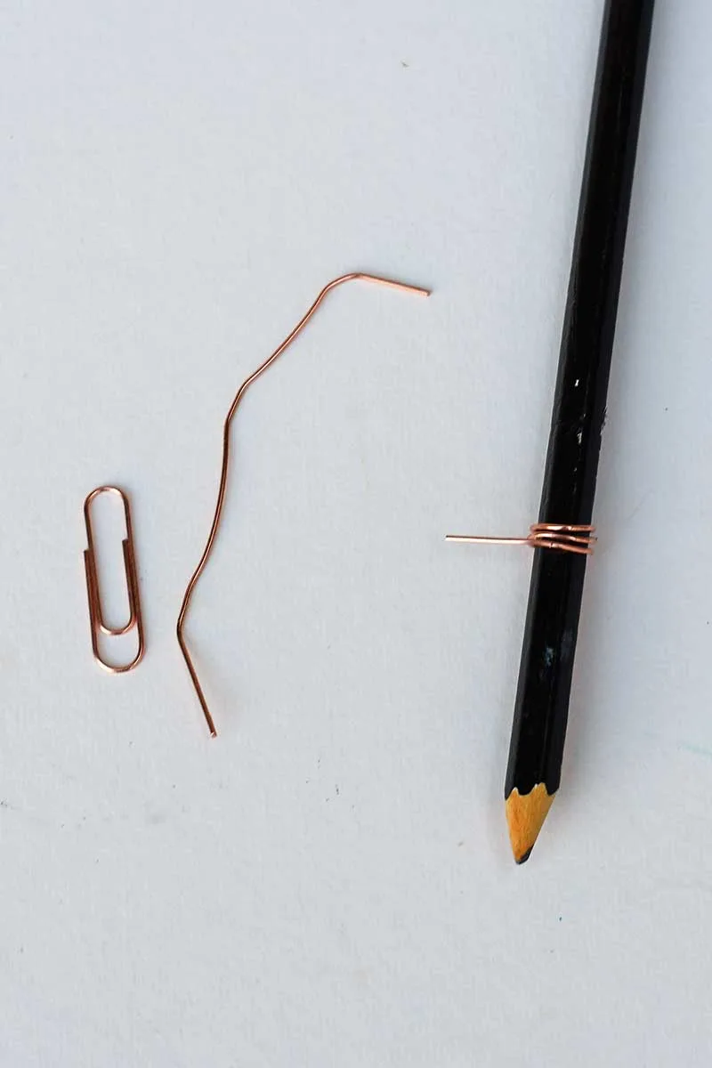 Making a spring from a paper clip