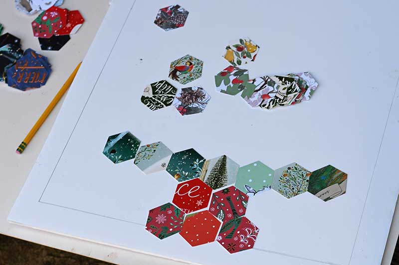 Planning the Christmas card mosaic